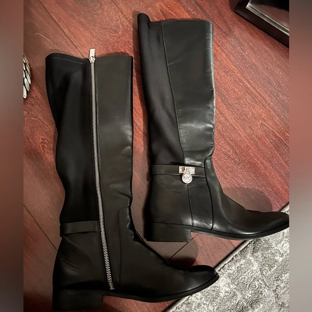 Michael Kors Branson Stretch Leather Boot - Picture 6 of 9